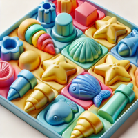 Sandkasten und Sandspielzeug
