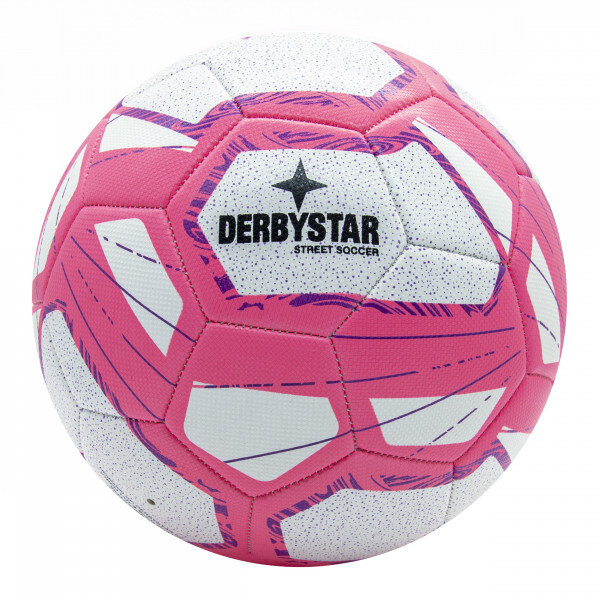 Derbystar STREET SOCCER Heimspiel Fußball Größe 5, WEISS/PINK