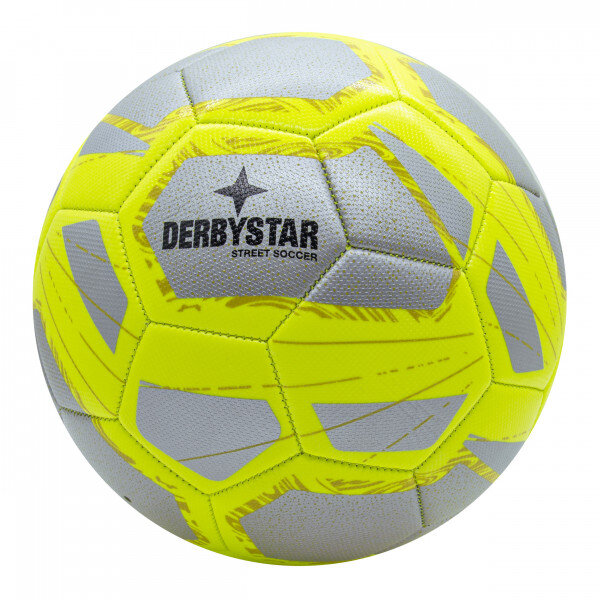 Derbystar STREET SOCCER Heimspiel Fußball Größe 5, SILBER/GELB