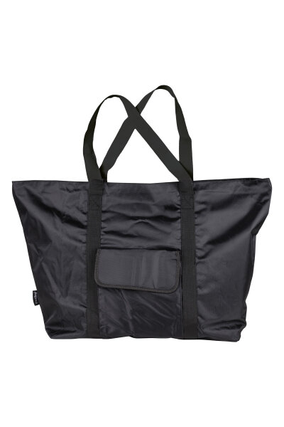 XXL-Tasche aus Polyester, mit Reißverschluss und Bodenplatte, schwarz