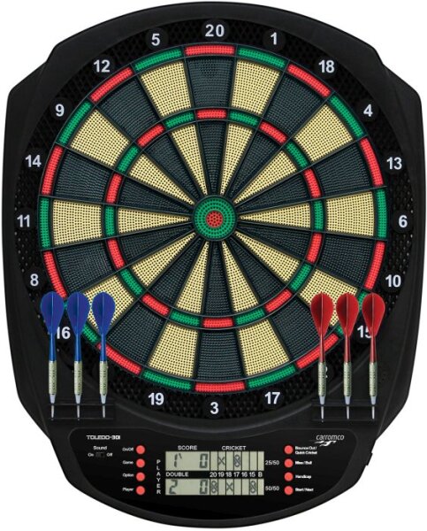 Carromco Elektronik Dartboard Toledo-301, 3-Loch Abstand