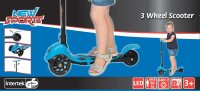 New Sports 3-Wheel Scooter Blau, 120 mm, ABEC 7